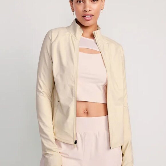 PowerSoft Full Zip in Beige - Picture 1 of 5